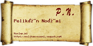 Pelikán Noémi névjegykártya